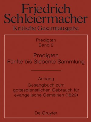 cover image of Predigten. Fünfte bis Siebente Sammlung (1826-1833)